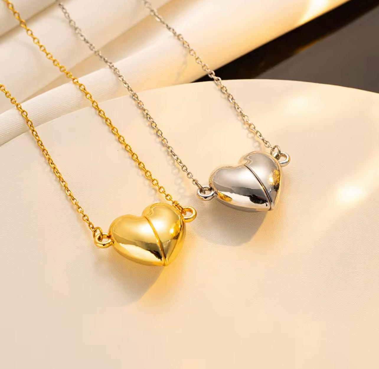 American Fashion Jewellery Heart-shaped Necklace Stainless Steel Waterproof Versatile magnetic Heart