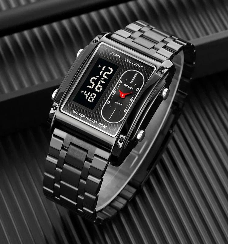 SKMEI 1868 Fashion Design Luxury  Stainless Analog Digital Wrist Watch